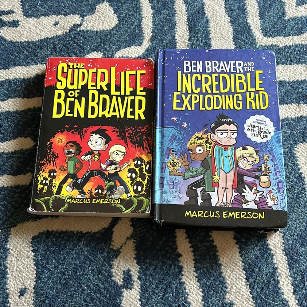 Marcus Emerson Super life of Ben braver books 1-2 one soft one hard cover